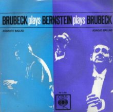 Bernstein plays Brubeck plays Bernstein - CBS LP cover 
